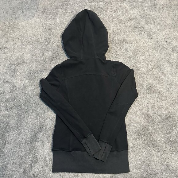 Lululemon Scuba Hoodie Womens Size 8? Black/Gray Yoga Athleisure Casual - Picture 8 of 12